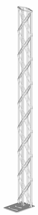 BAUGONE-FIX PILLAR 23x23x163 CM MIT FUSSPLATTE