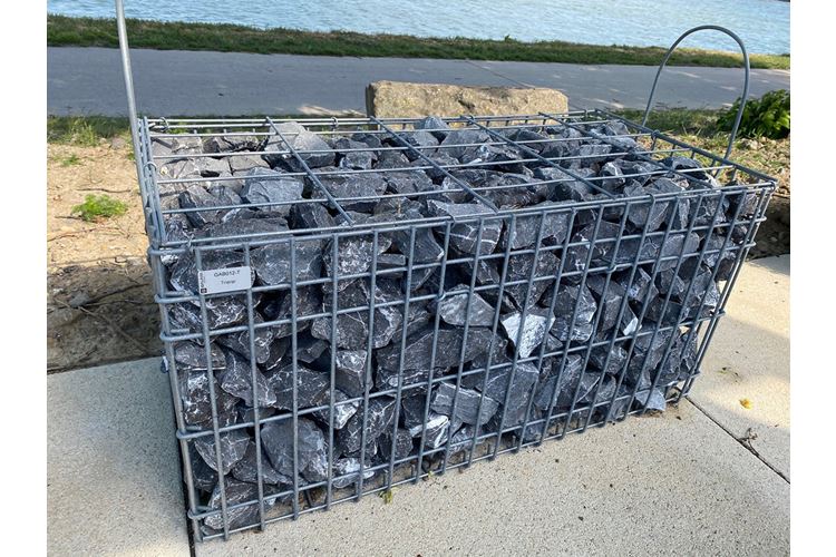 GABION REMPLI  L200xLA50xH100 CM TRIERER/ARDENNER GRAU