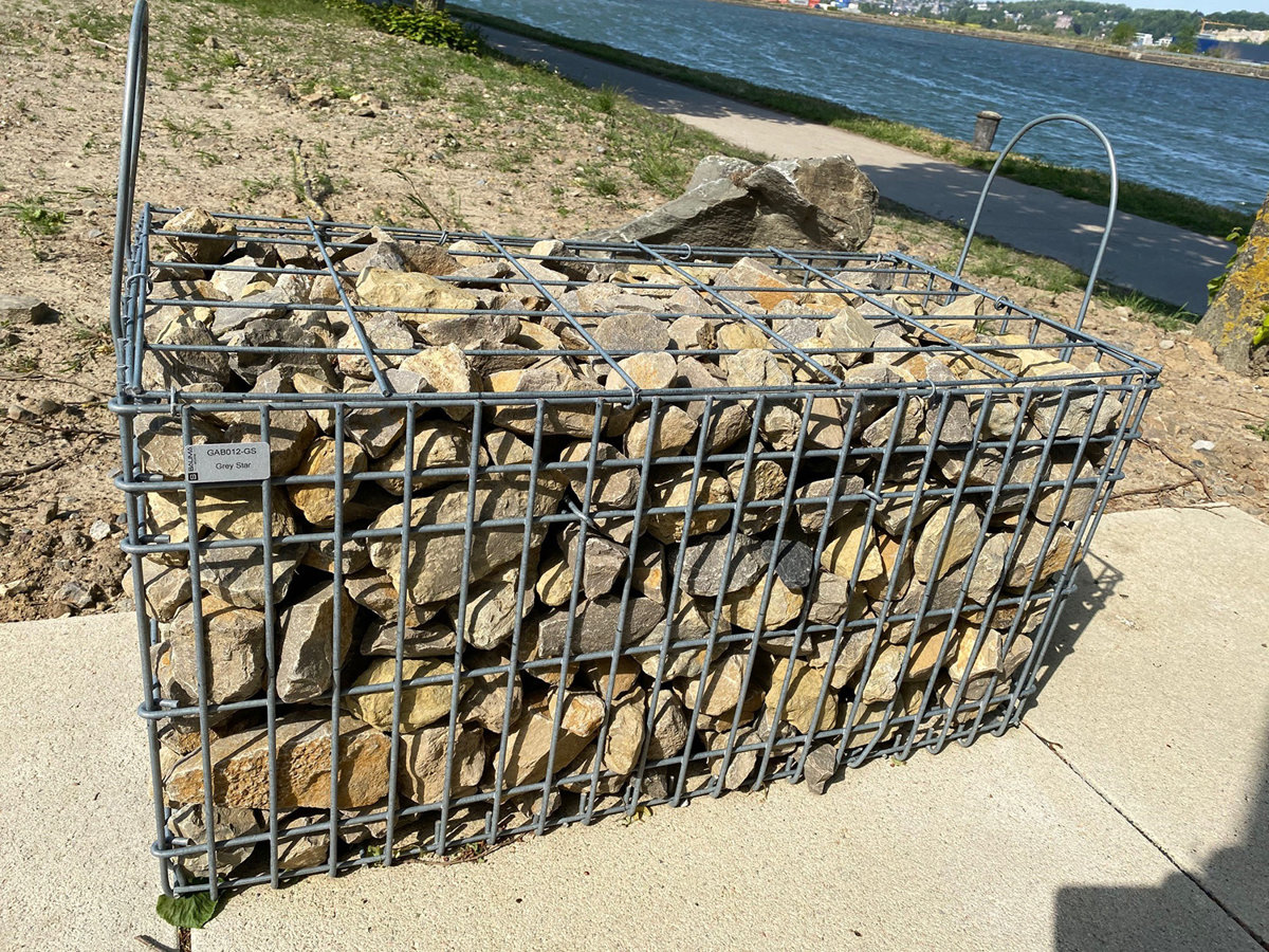 GEFÜLLTE STEINKÖRBE  L150xB100xH100 CM GREY STAR