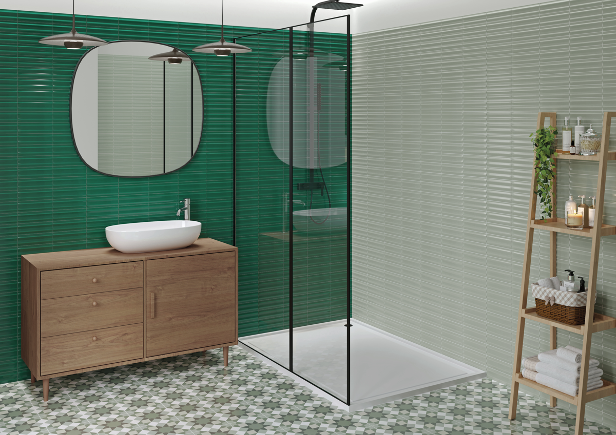 CERAM MAORI VERDE BRILLO 6,5x20x1 CM