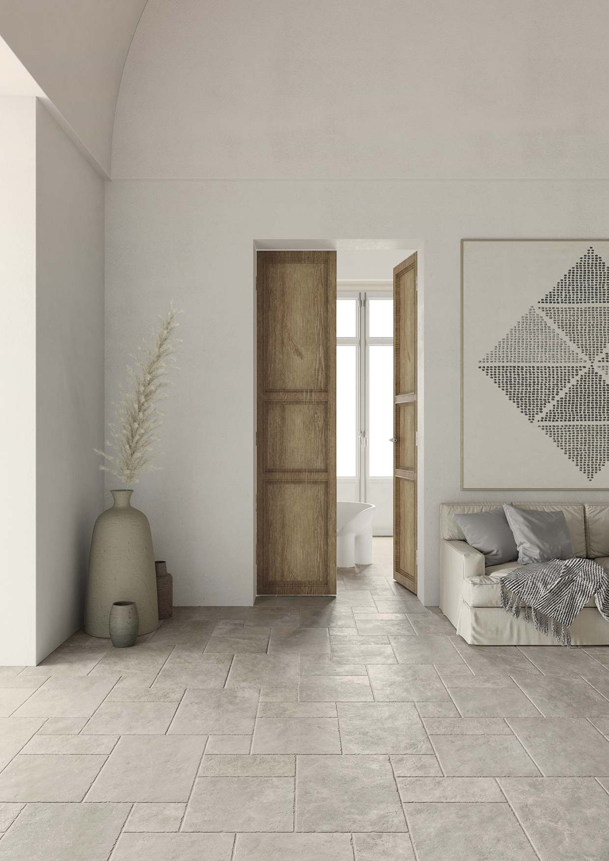 CERAM PIETRA IONICA GRIGIO 60x90x1 CM