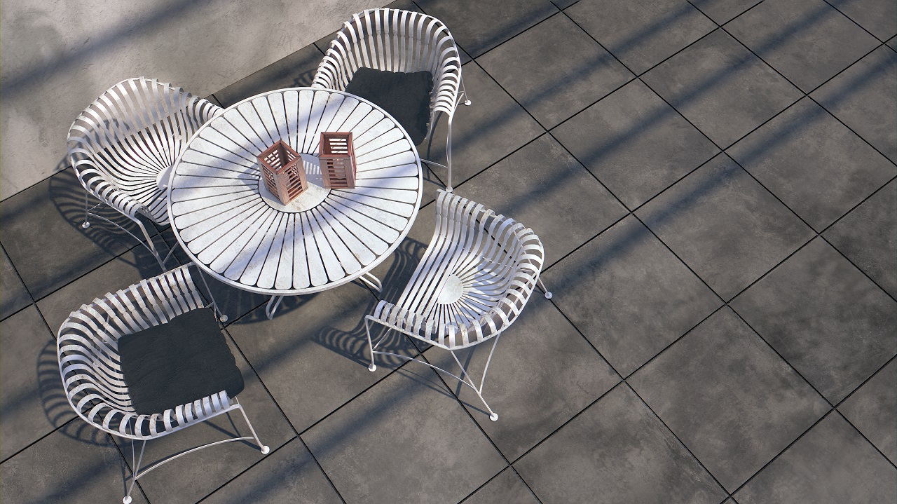 CERAM PARK ANTHRACITE  60x60x2 CM