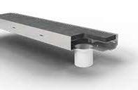 BAU-DRAIN ALU NATUR OUTFLOW  100x16x8 CM